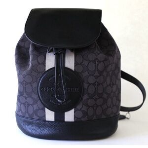 COACH Dempsey Drawstring Backpack In Signature Jacquard Patch And Stripe